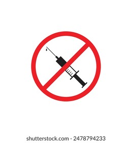 Free no drugs sign vector free and editable background