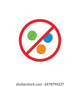 Free no drugs sign vector free and editable background