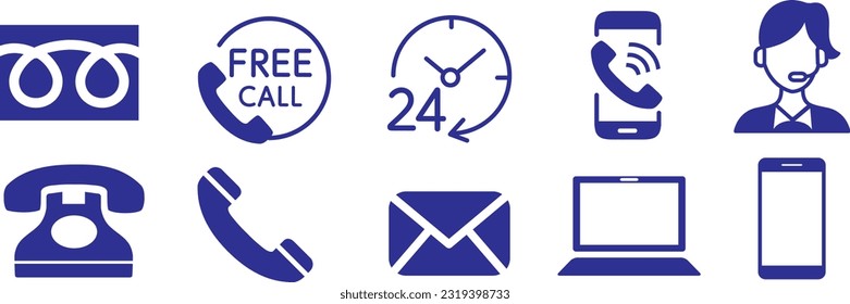 free number icons of telephone