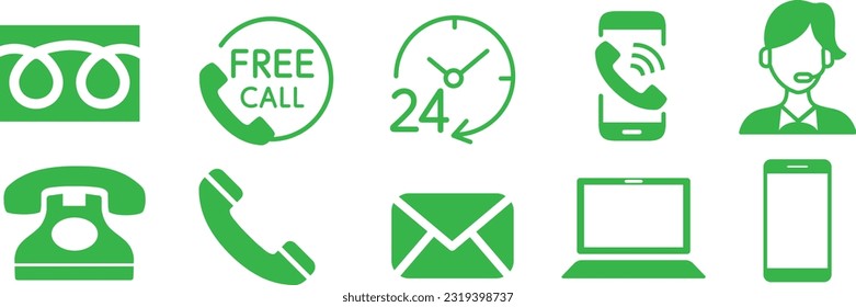 free number icons of telephone