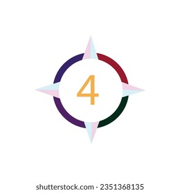 Vector de diseño de logotipo de número libre