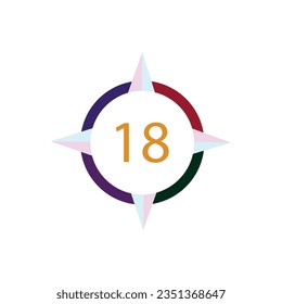 Vector de diseño de logotipo de número libre