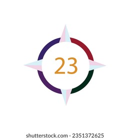 Vector de diseño de logotipo de número libre