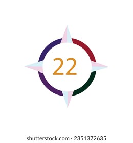 Vector de diseño de logotipo de número libre