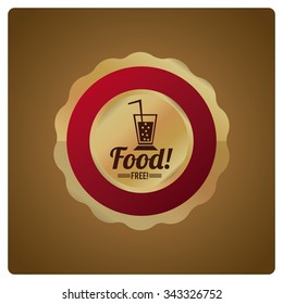 free objects or products illustration over golden color background