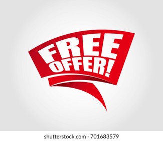 Free offer labels banners