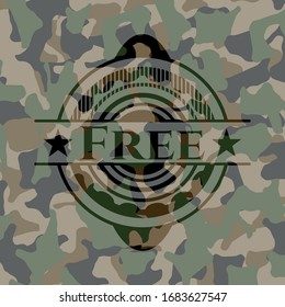 Free on camo texture. Vector Illustration. Detailed.