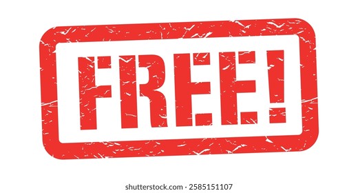 Free! on red rubber stamp