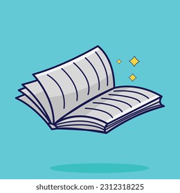 Free Open Book Cartoon Illustration 
