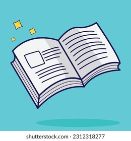 Free Open Book Cartoon Illustration 