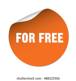 for free orange vector sticker