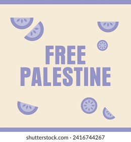 Free Palestine banner vector template poster graphic