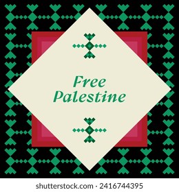 Free Palestine banner vector template poster graphic