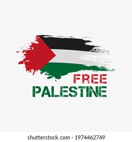 Free Palestine brush vector illustration