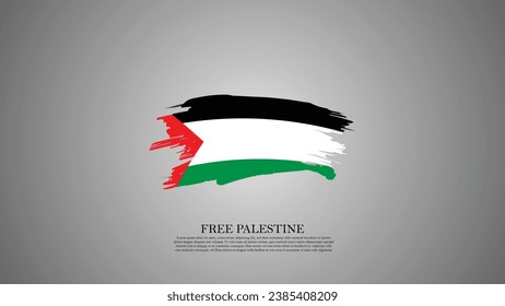 Free Palestine flag brush vector background.