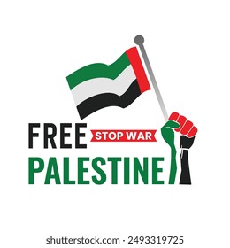 Free Palestine Palestine Flag. Freedom Palestine  
