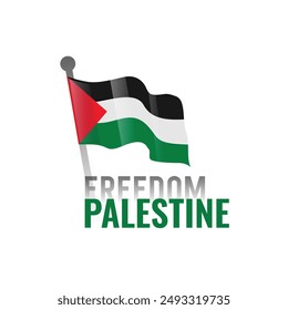 Free Palestine Palestine Flag. Freedom Palestine  