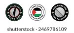 Free Palestine flag vector, Save Gaza Save Palestine illustration for banner, t-shirt, poster, sticker, badges, social media design