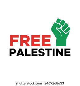 Free Palestine Flag Vektorgrafik Speichern Speichern, Gaza für Banner Illustration, T-Shirt, Poster, Aufkleber, Abzeichen, Social Media Design