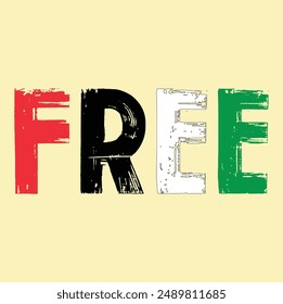 Free Palestine flag vector, Save Gaza Save Palestine