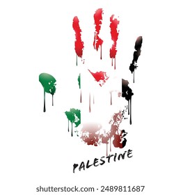 Vector Guardar Guardar de la bandera Palestina Libre,