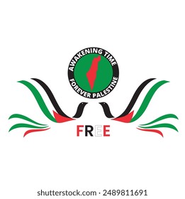 Free Palestine flag vector, Save Gaza Save Palestine
