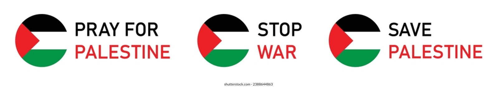 Free Palestine icon. Palestine flag icon, vector illustration