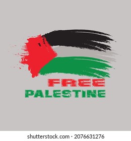 Free Palestine map and flag Vector illustration background, Pray for Palestine flag wallpaper, poster, flyer, banner, t-shirt, post vector illustration, social media post, flyer, poster, card.
