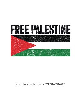 Free Palestine. Save Palestine, Palestine Typography Vector Design. Palestine Flag Illustration