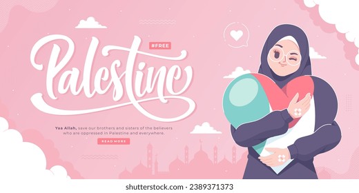 free palestine support illustration background