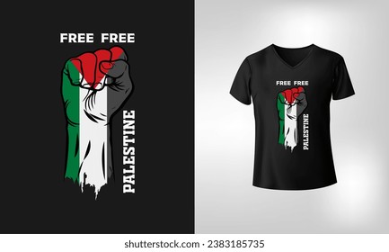 Diseño libre de camisetas palestinas. diseño de camisetas liberan a Gaza libre Palestina.