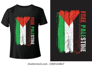 Free Palestine t-shirt design and vector-template.