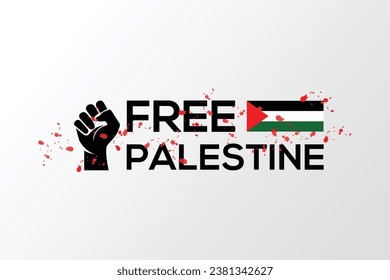 Free Palestine vector, Palestine flag logo icon , save Gaza