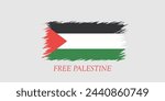 Free Palestine vector graphics file. Palestine flag illustration vector editable file.