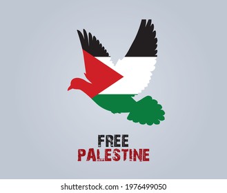 Free Palestine Vector Illustration Background. Free Palestine Flag Wallpaper, Flyer, Banner Vector Illustration