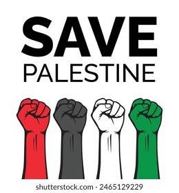 Free Palestine Vector illustration background. Pray for Palestine, gaza, muslim, free quds flag, Save Gaza, Save Palestine Poster, Slogan, t-shirt design.