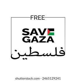 Free Palestine Vector illustration background. Pray for Palestine, gaza, muslim, free quds flag, Save Gaza, Save Palestine Poster, Slogan, t-shirt design.