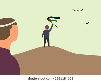 free Palestine vector illustration flat design