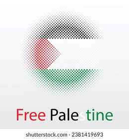 Free Palestine. Palestine VS Israel conflict and war. Crisis in Gaza. Flag of Palestine.