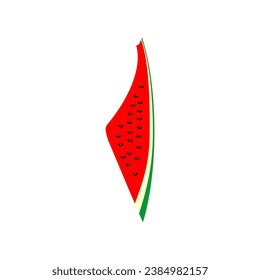 Free Palestine! We stand with Palestine! Palestine Flag with Watermelon metaphor