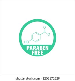 Free parabens, vectorized icon.