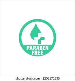 Free parabens, vectorized icon.