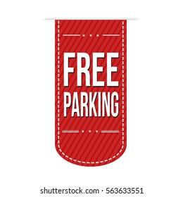 Free parking banner design over a white background, vector illustration