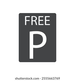free parking icon outline simple logo