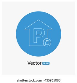 Free parking place icon