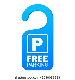 Free parking sign. Vector illustration