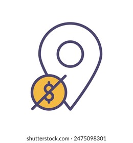 Free Parking vector icon design stock illustration