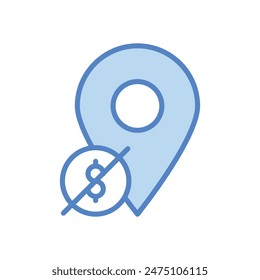 Free Parking vector icon design stock illustration