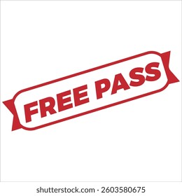 Free Pass Rubber Stamp Seal