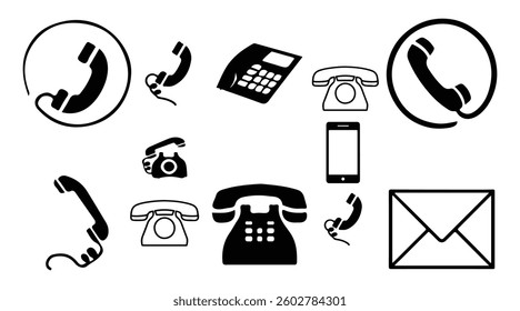Free phone icon vector set. Vector illustration EPS10